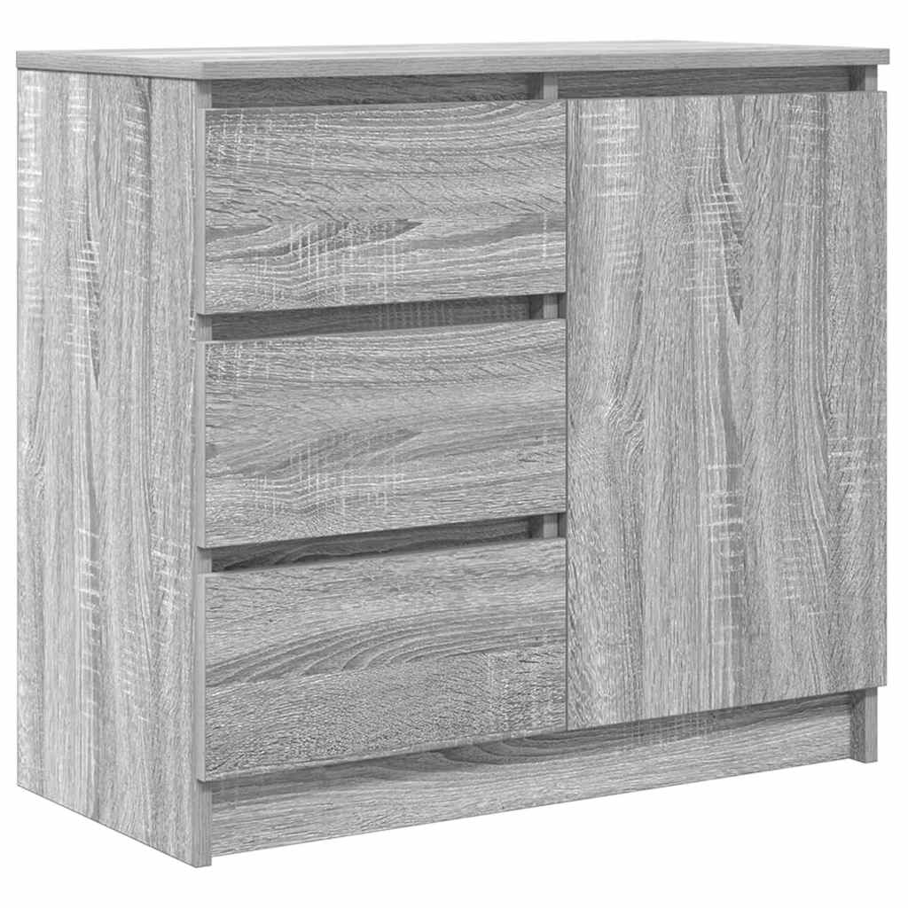 Sideboard with Drawer Grey Sonoma 71x35x65 cm Engineered Wood